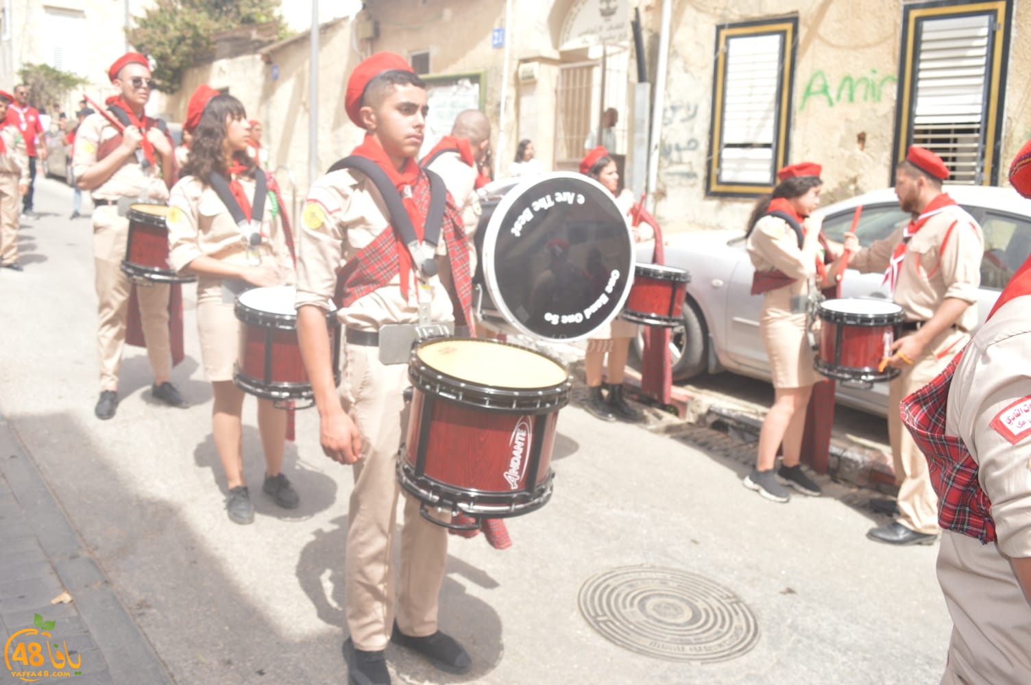 صور: استعراض كشفي ضخم في يافا بمناسبة يوم التقبيلة 